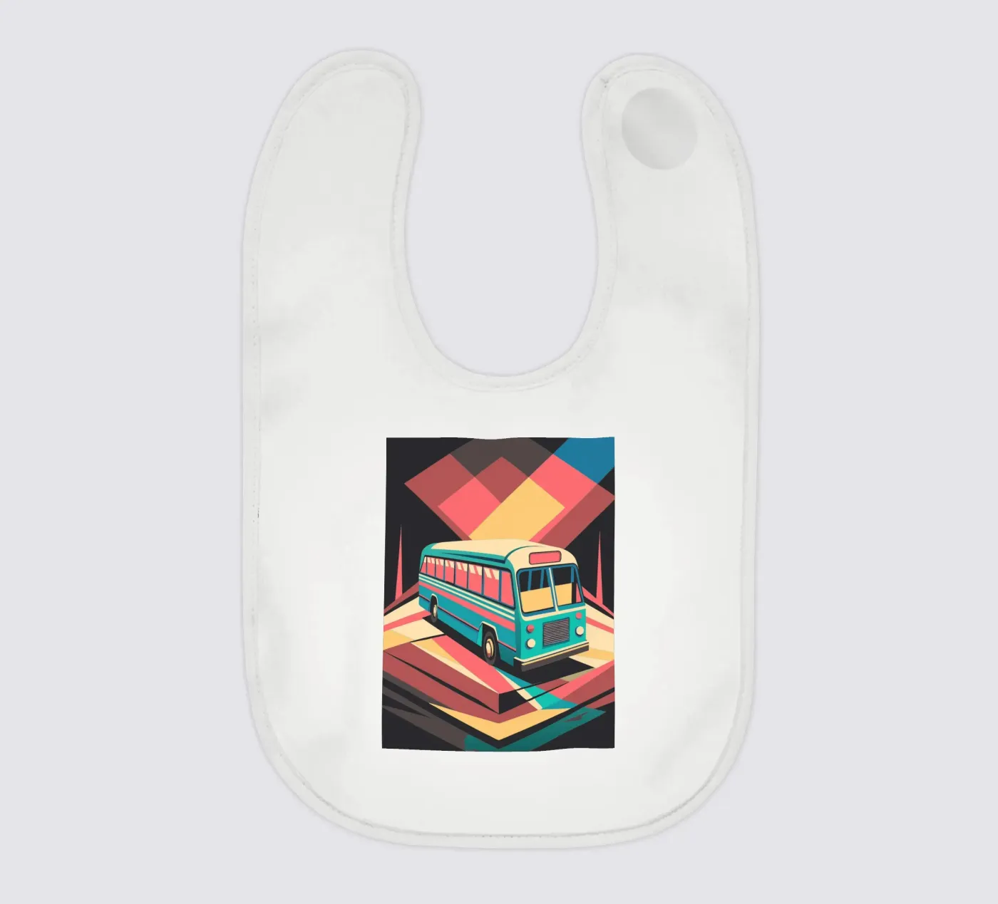 bus vector baby bib by Elfath
