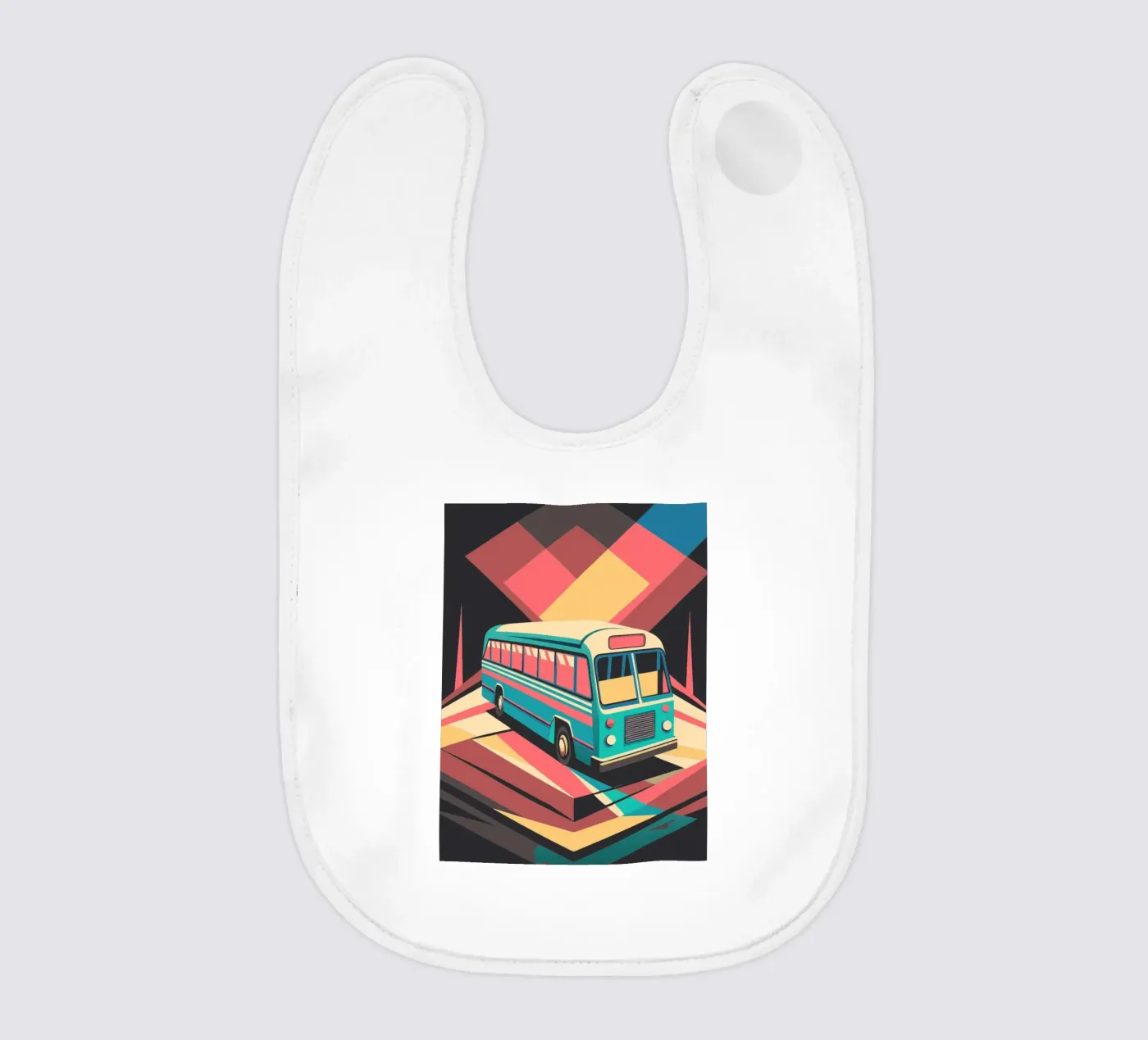 bus vector baby bib by Elfath