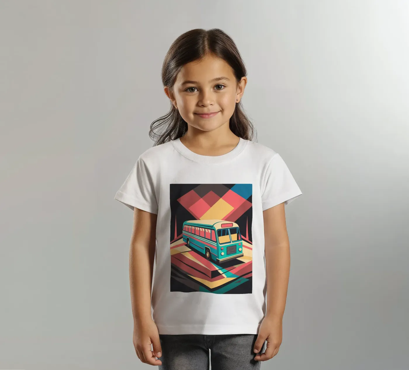 bus vector kids t-shirt by Elfath