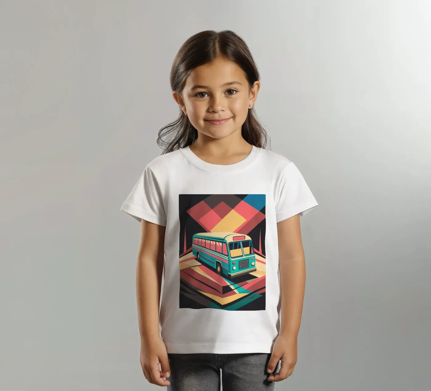 bus vector kids t-shirt by Elfath