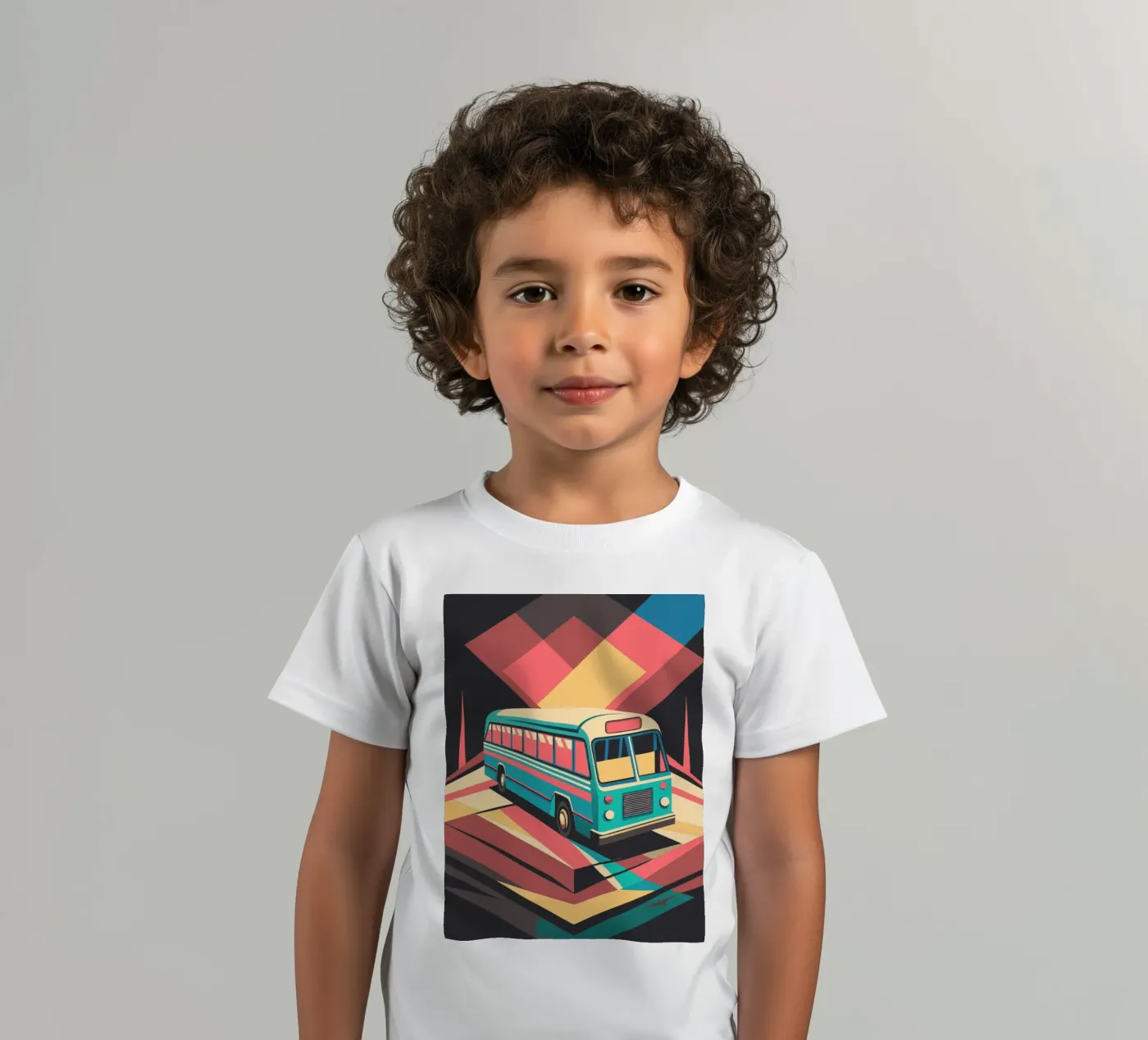 bus vector kids t-shirt by Elfath