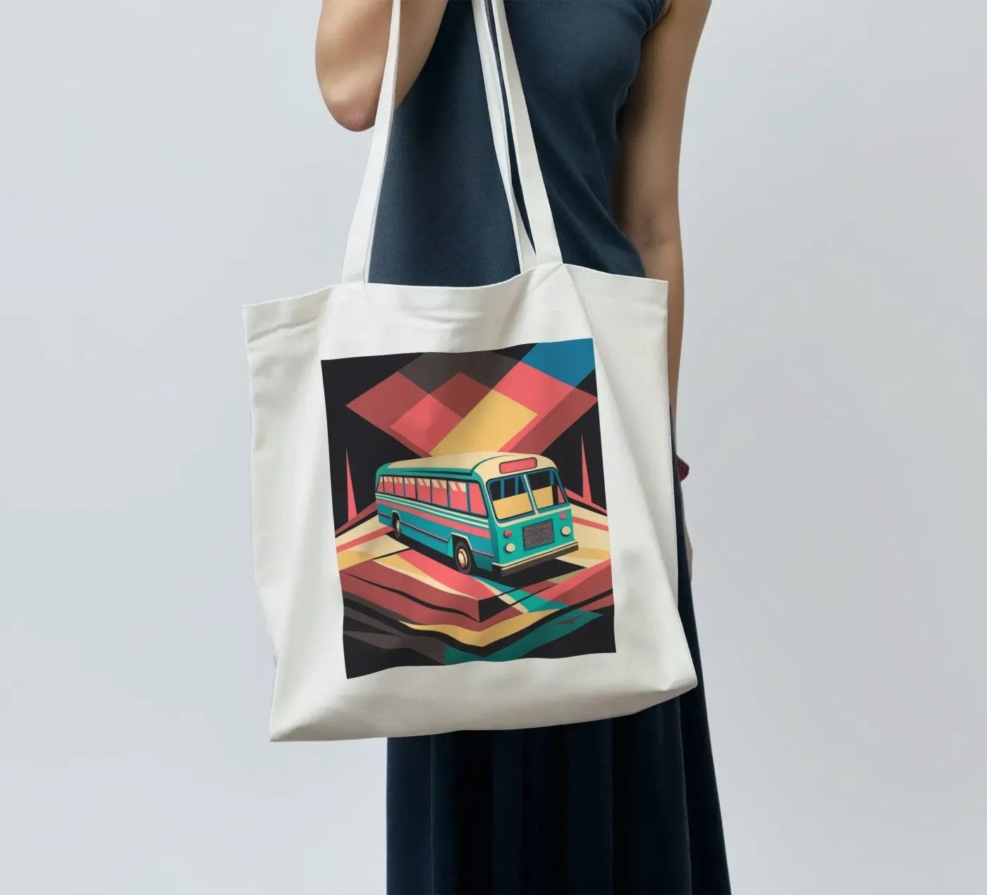 bus vector tote bag by Elfath