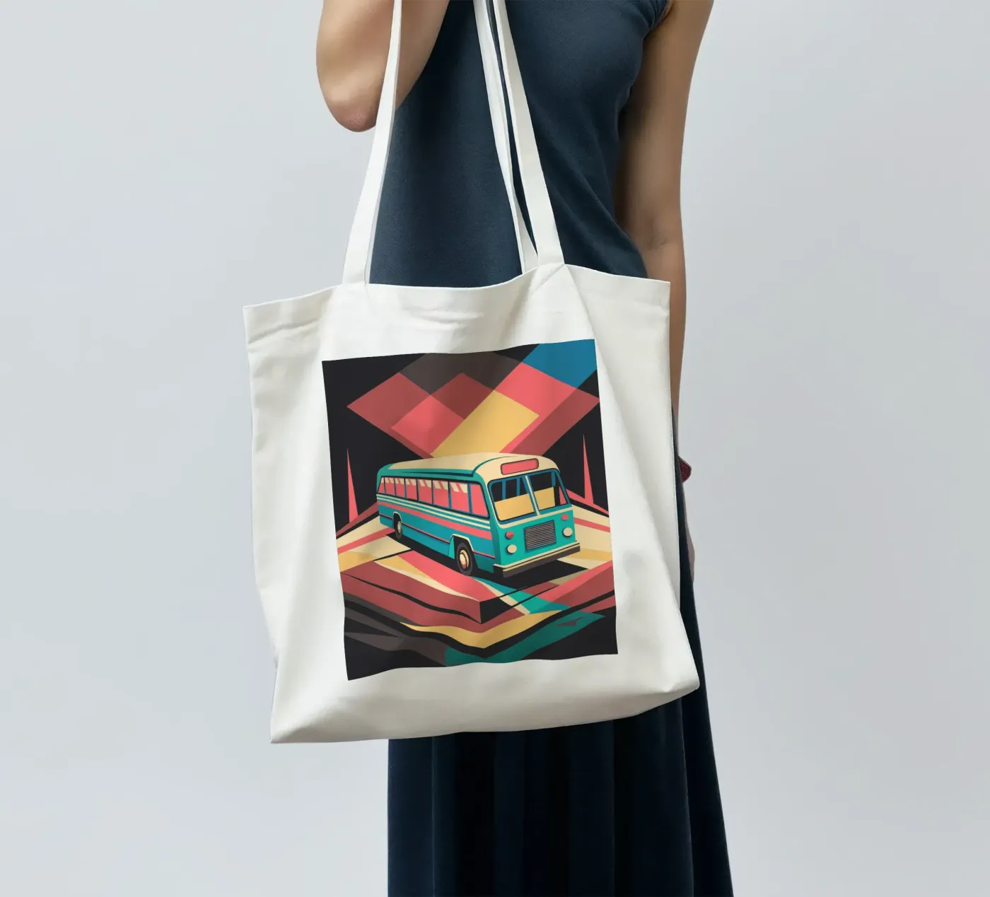 bus vector tote bag by Elfath