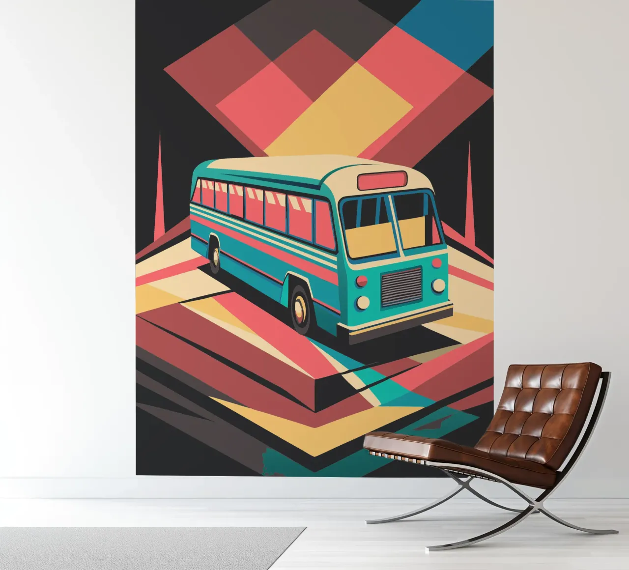 busvector fotobehang van Elfath