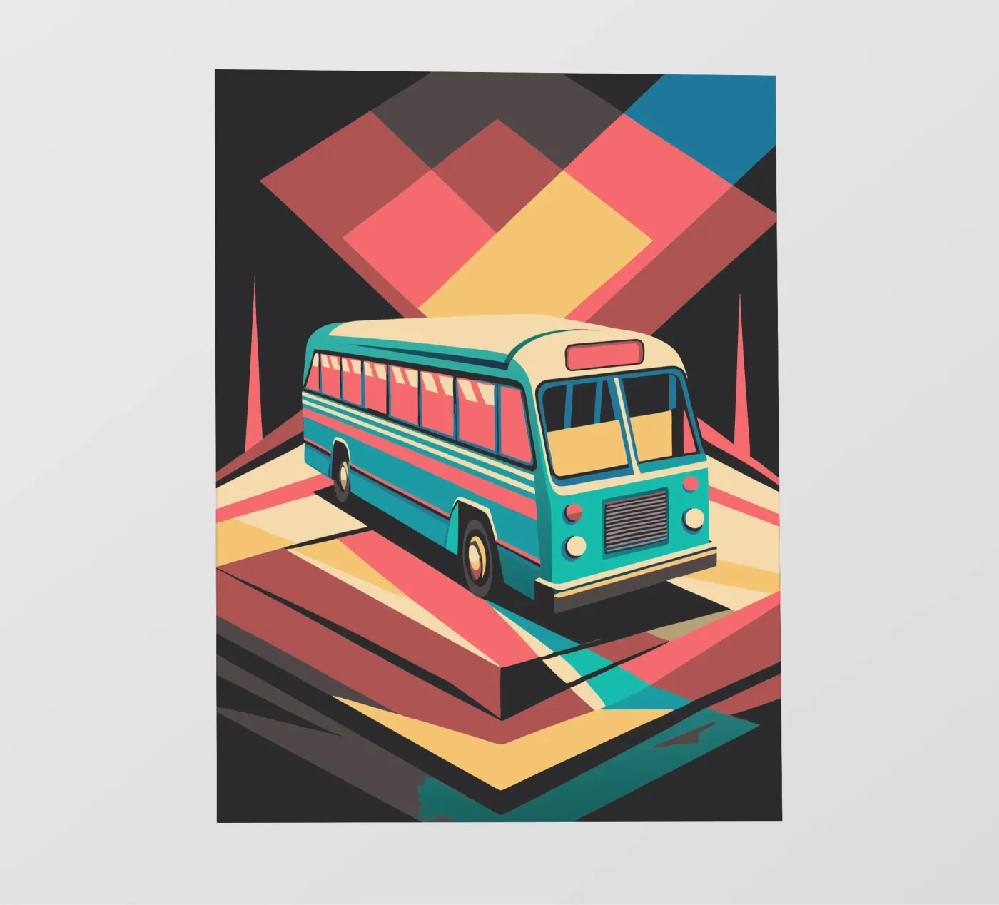 busvector fotobehang van Elfath