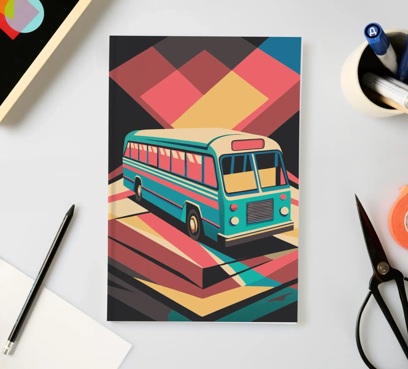 bus vector notebook by Elfath
