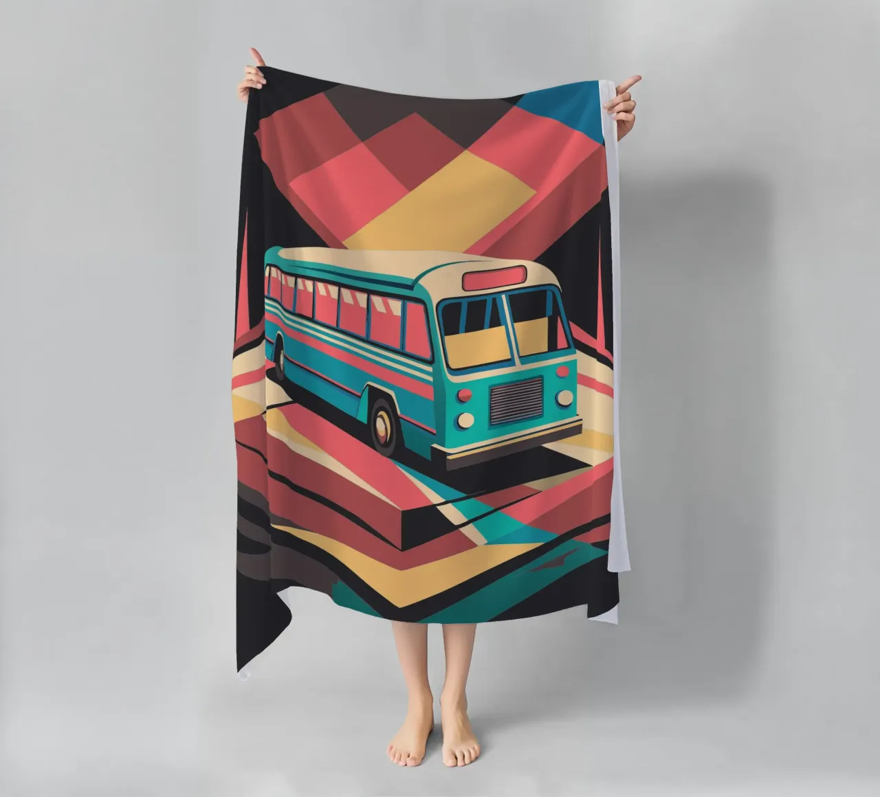 bus vector toalla de playa de Elfath
