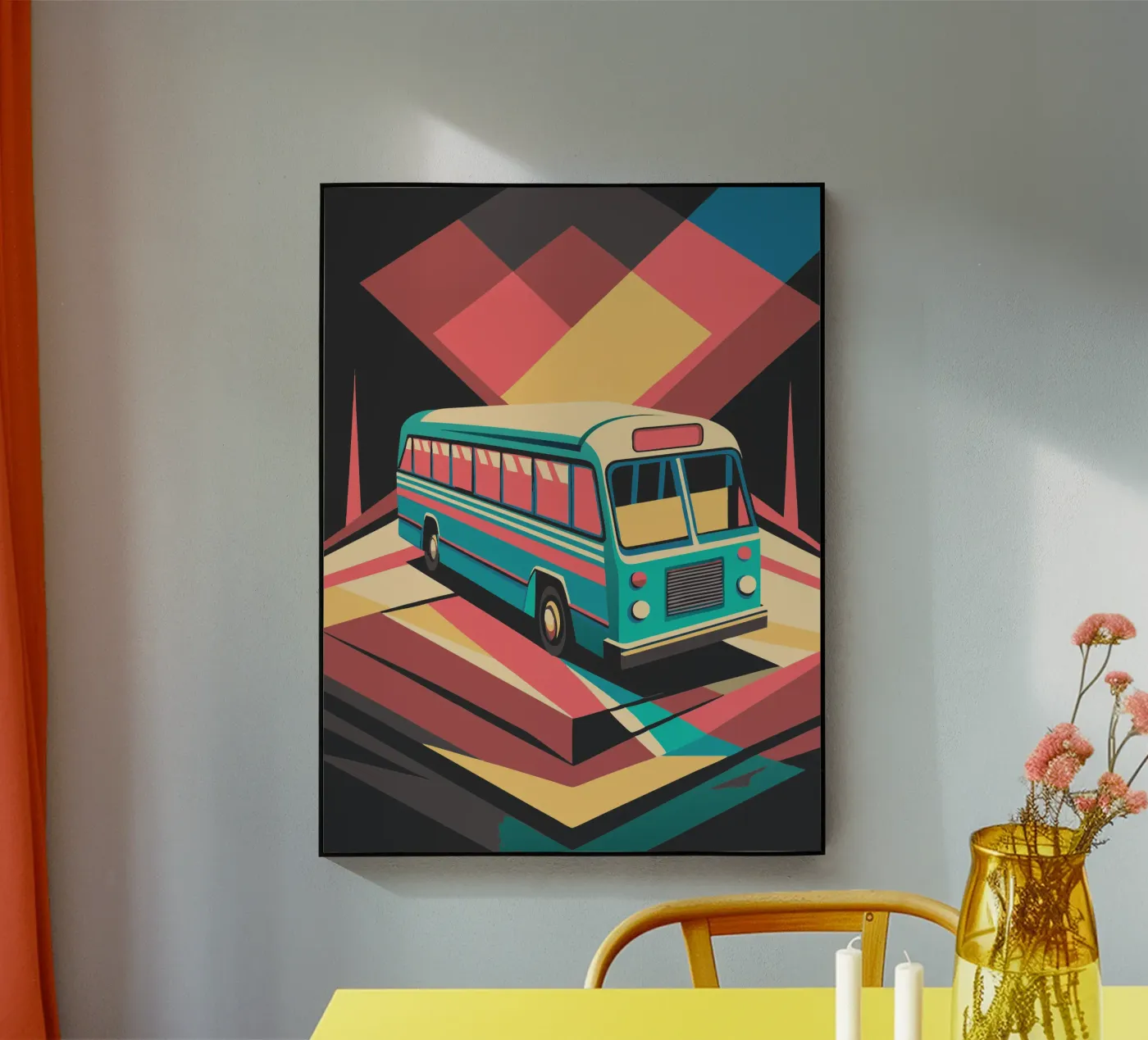 bus vector Acryl-Glas von Elfath
