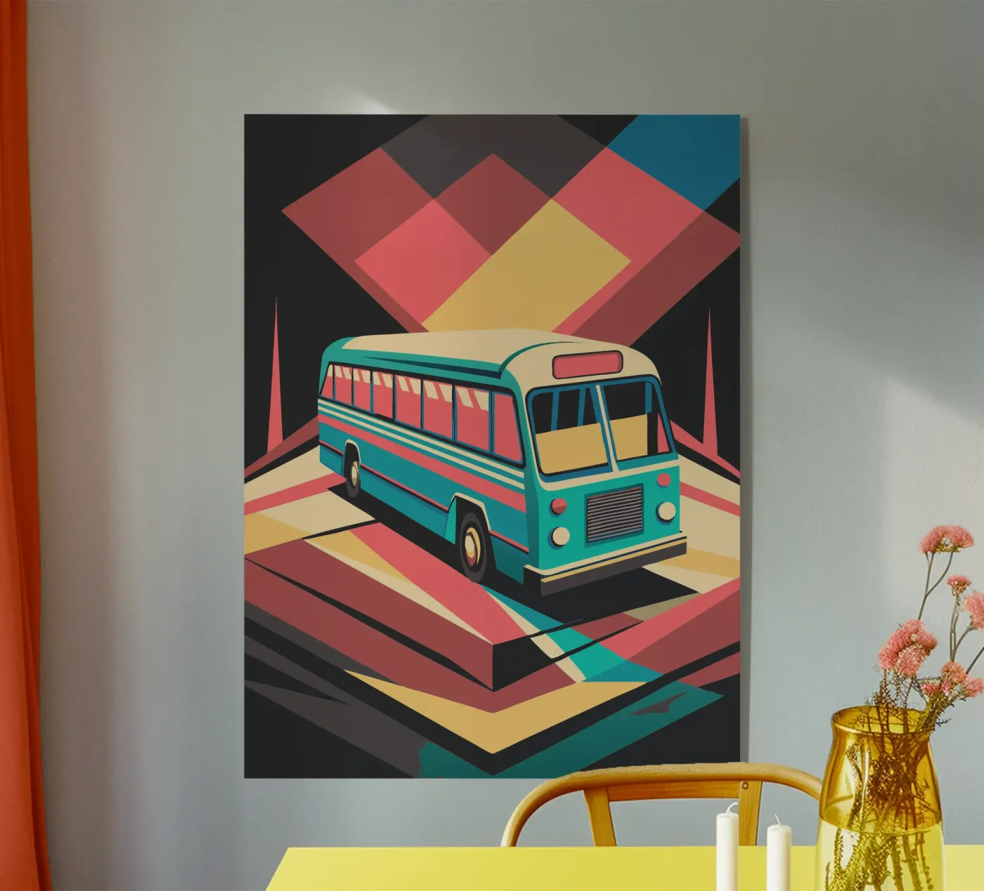 bus vector Acryl-Glas von Elfath