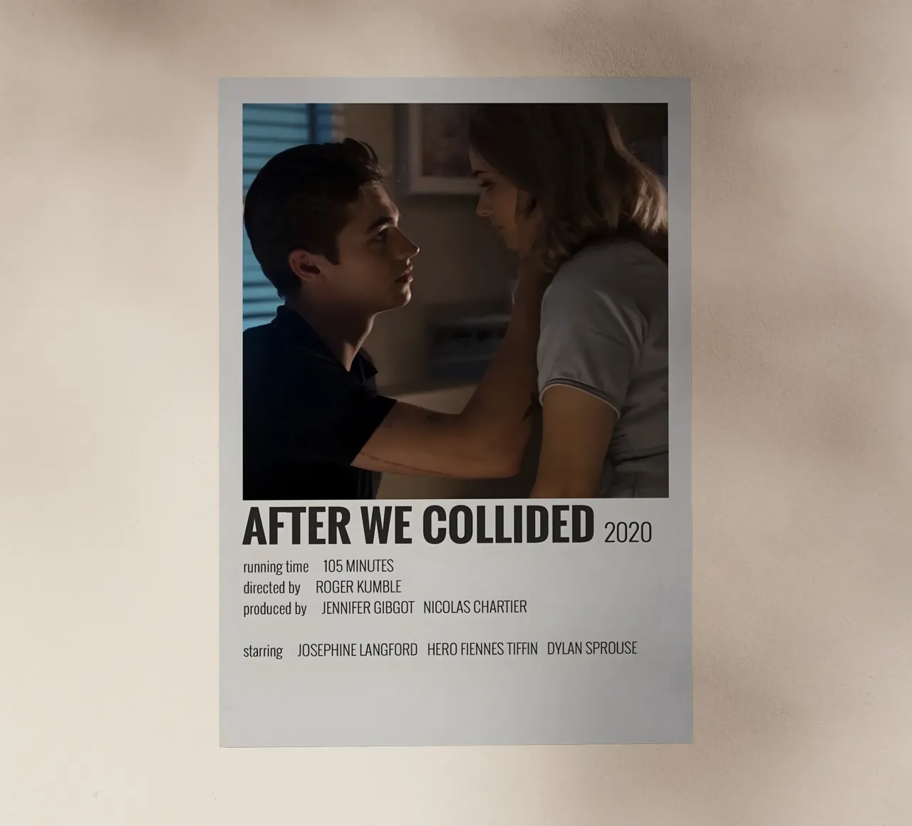 AFTER WE COLLIDED 2020 pellicola backlit da MVFminimalist