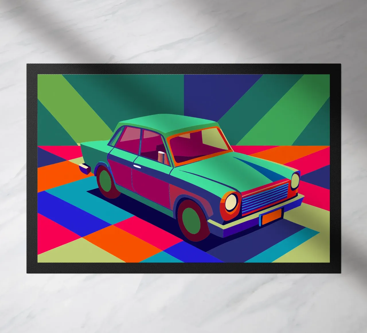 classic car vector doormat by Elfath