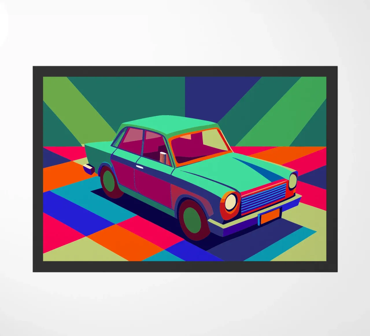 classic car vector doormat by Elfath
