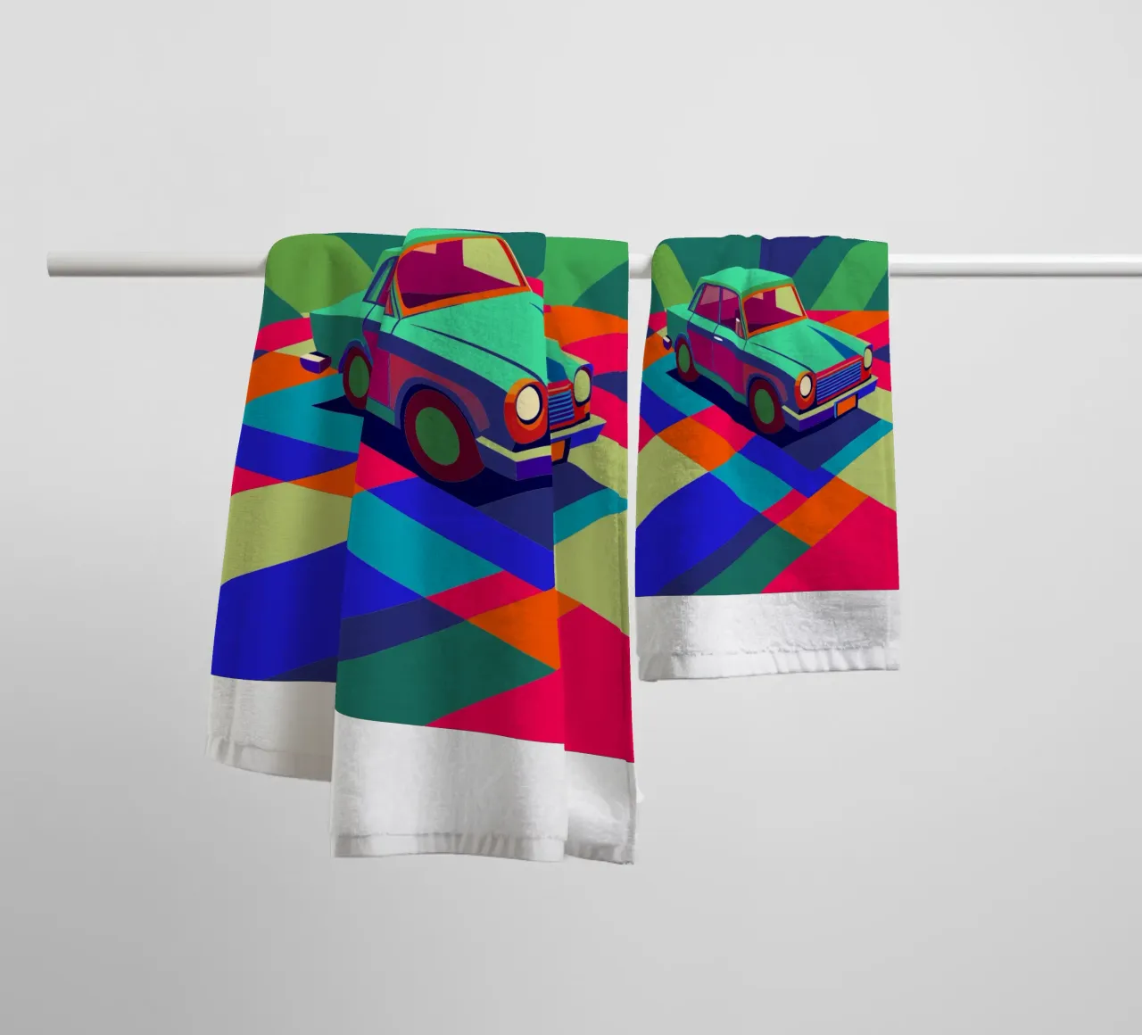 vettore auto d'epoca asciugamano da bagno da Elfath