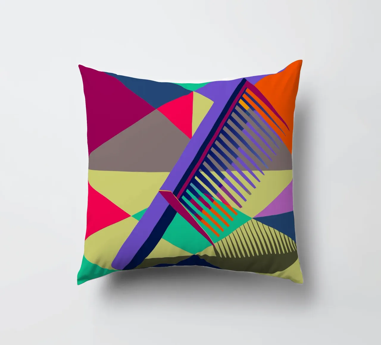 comb vector art decorative cushion by Elfath