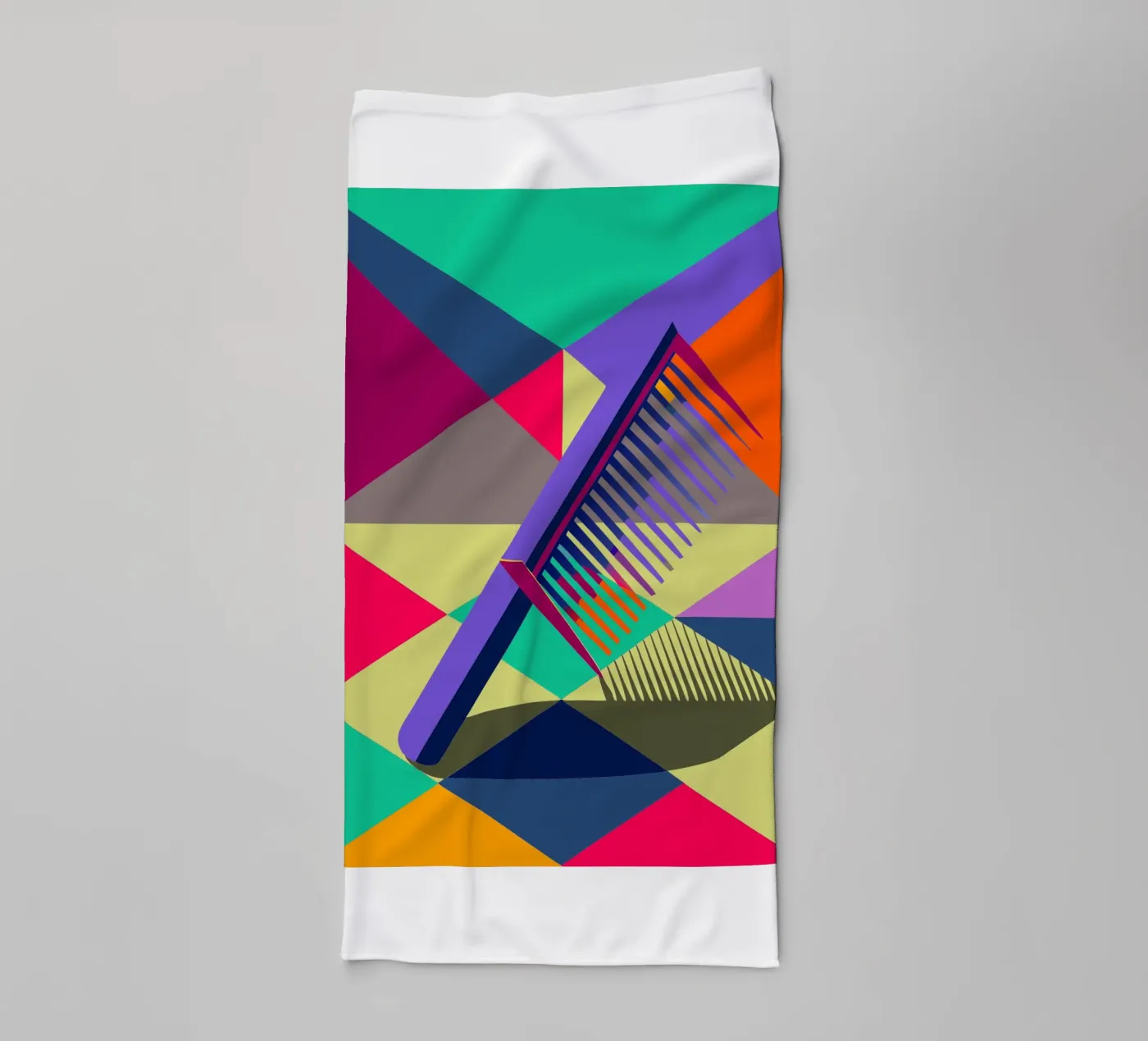 comb vector art towel by Elfath