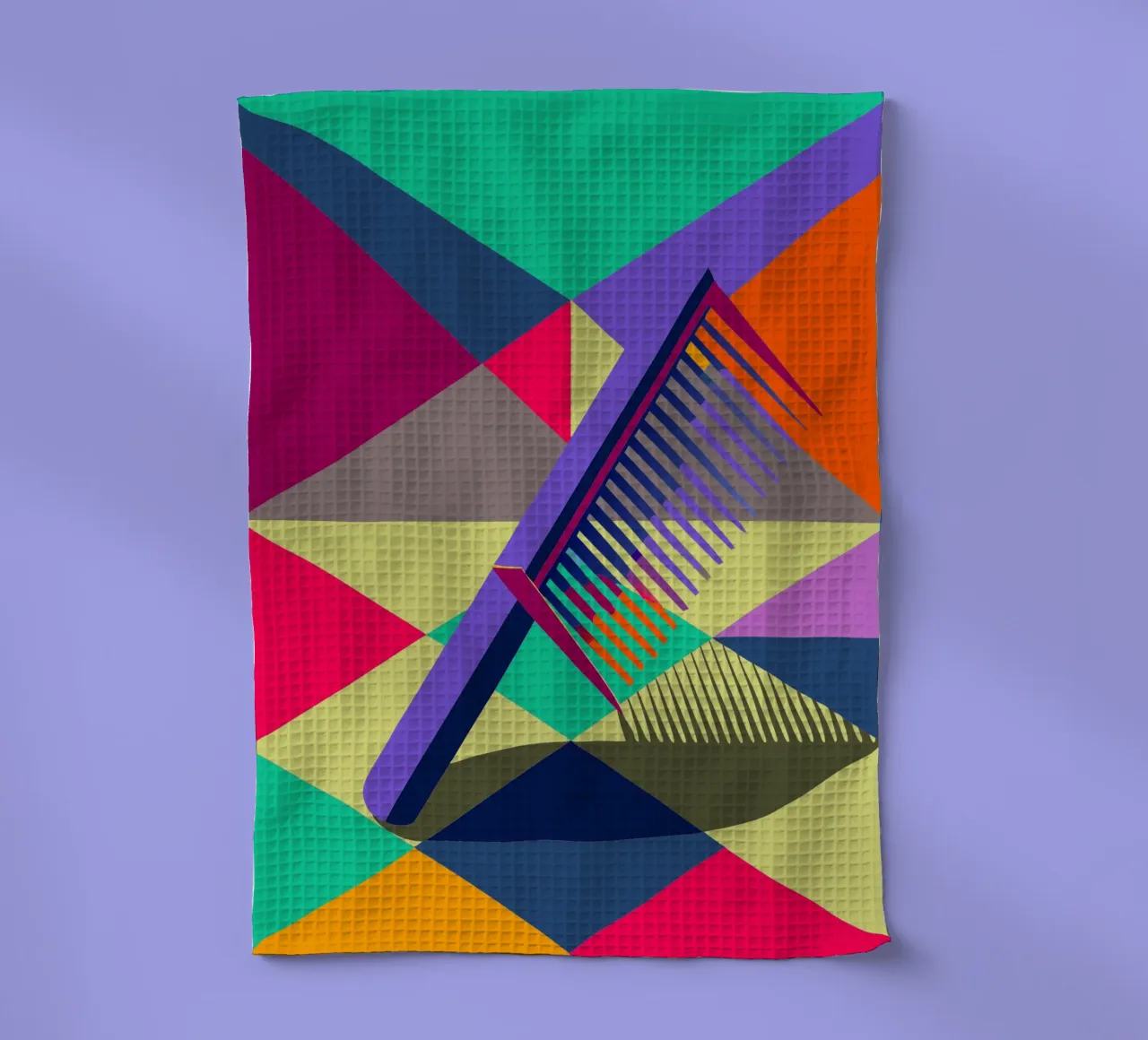 comb vector art tea towel by Elfath
