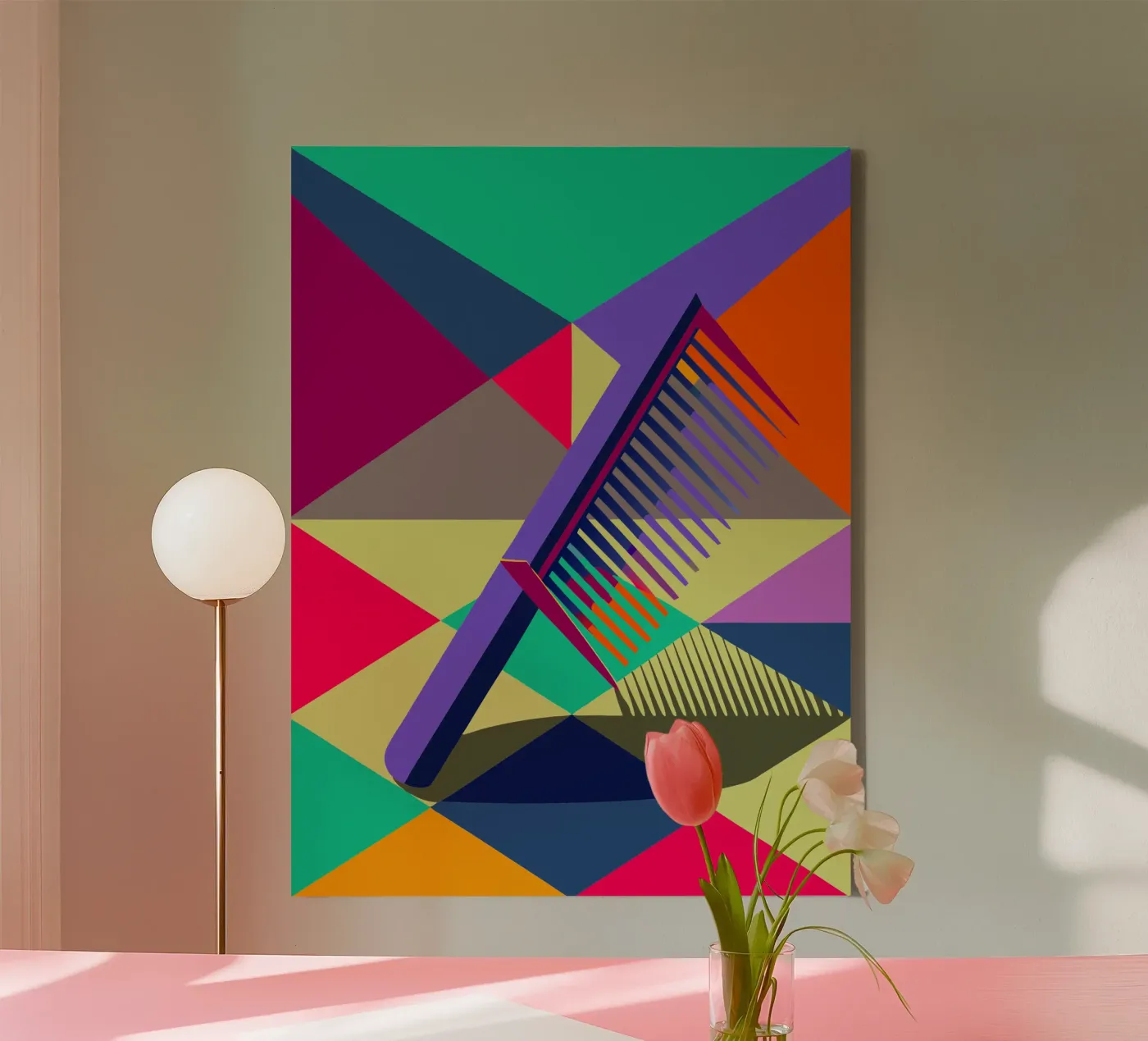 comb vector art canvas by Elfath