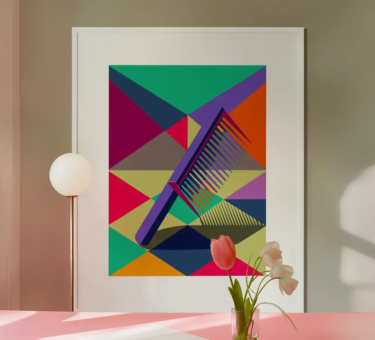 comb vector art poster by Elfath