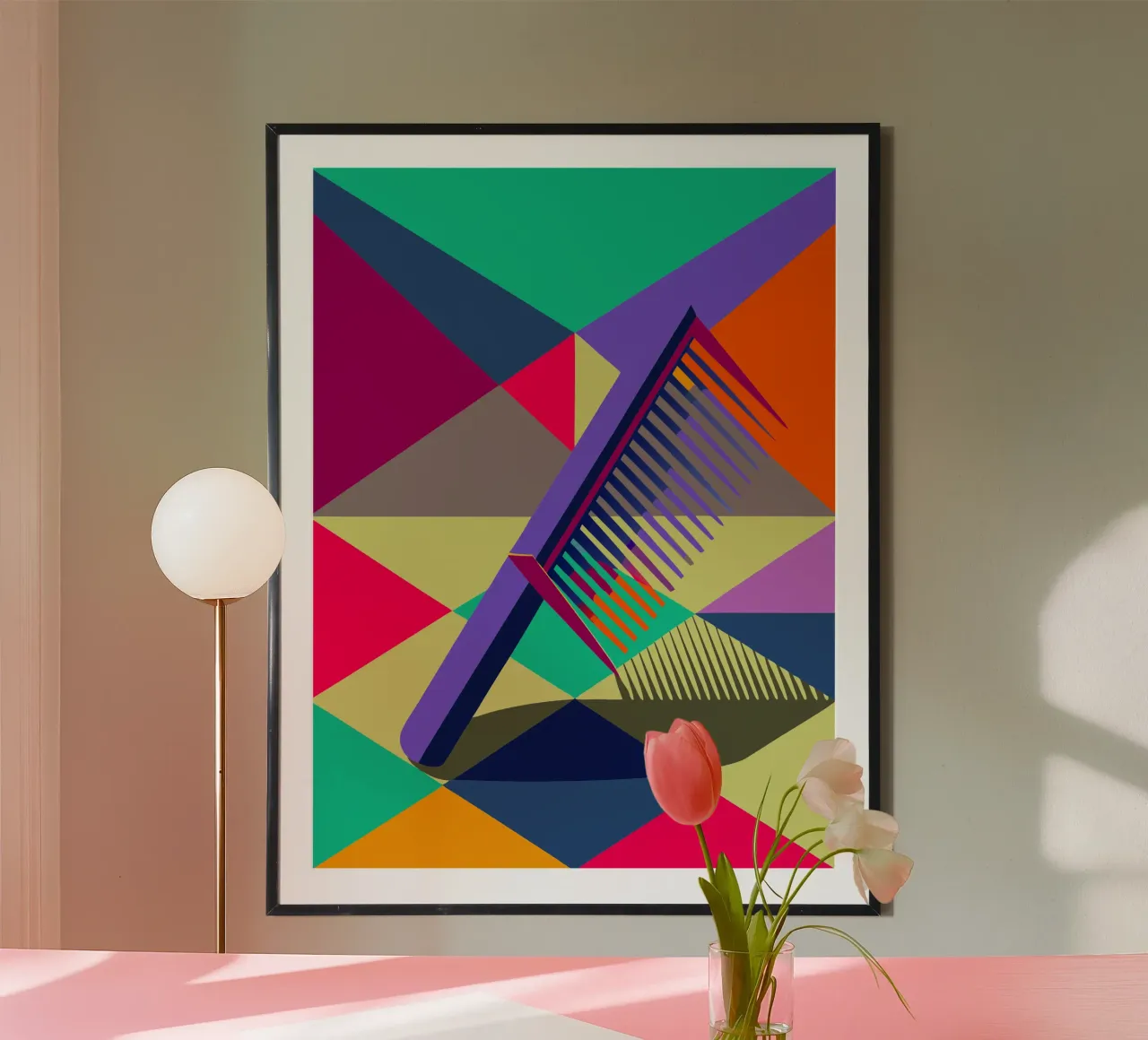 comb vector art poster by Elfath
