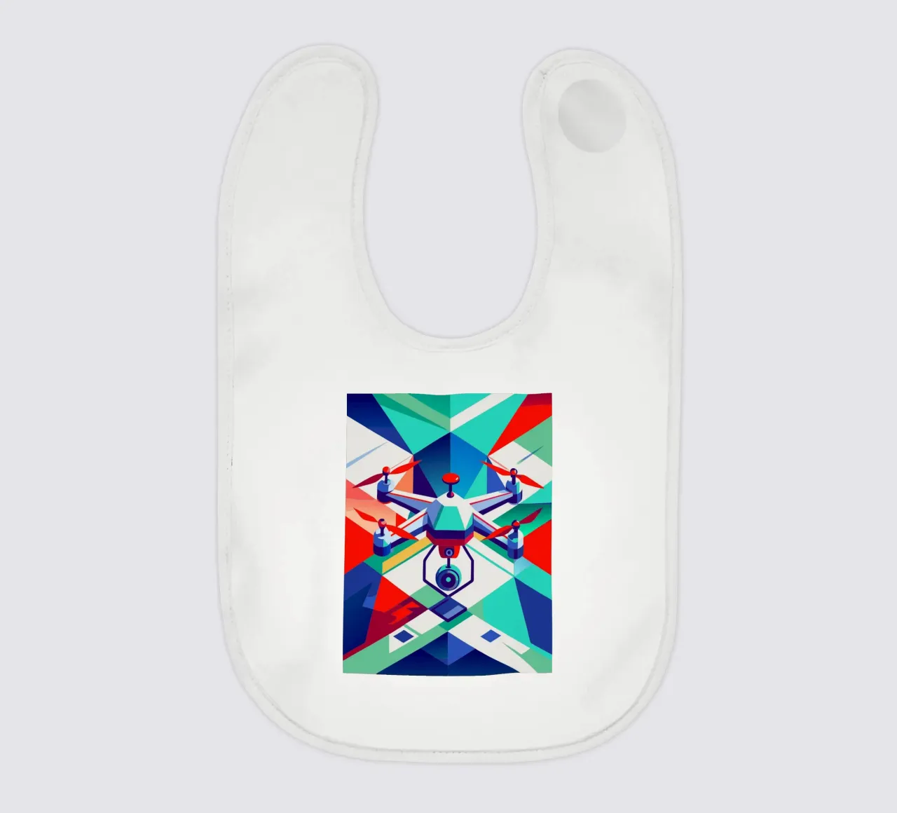 drone vector baby bib by Elfath