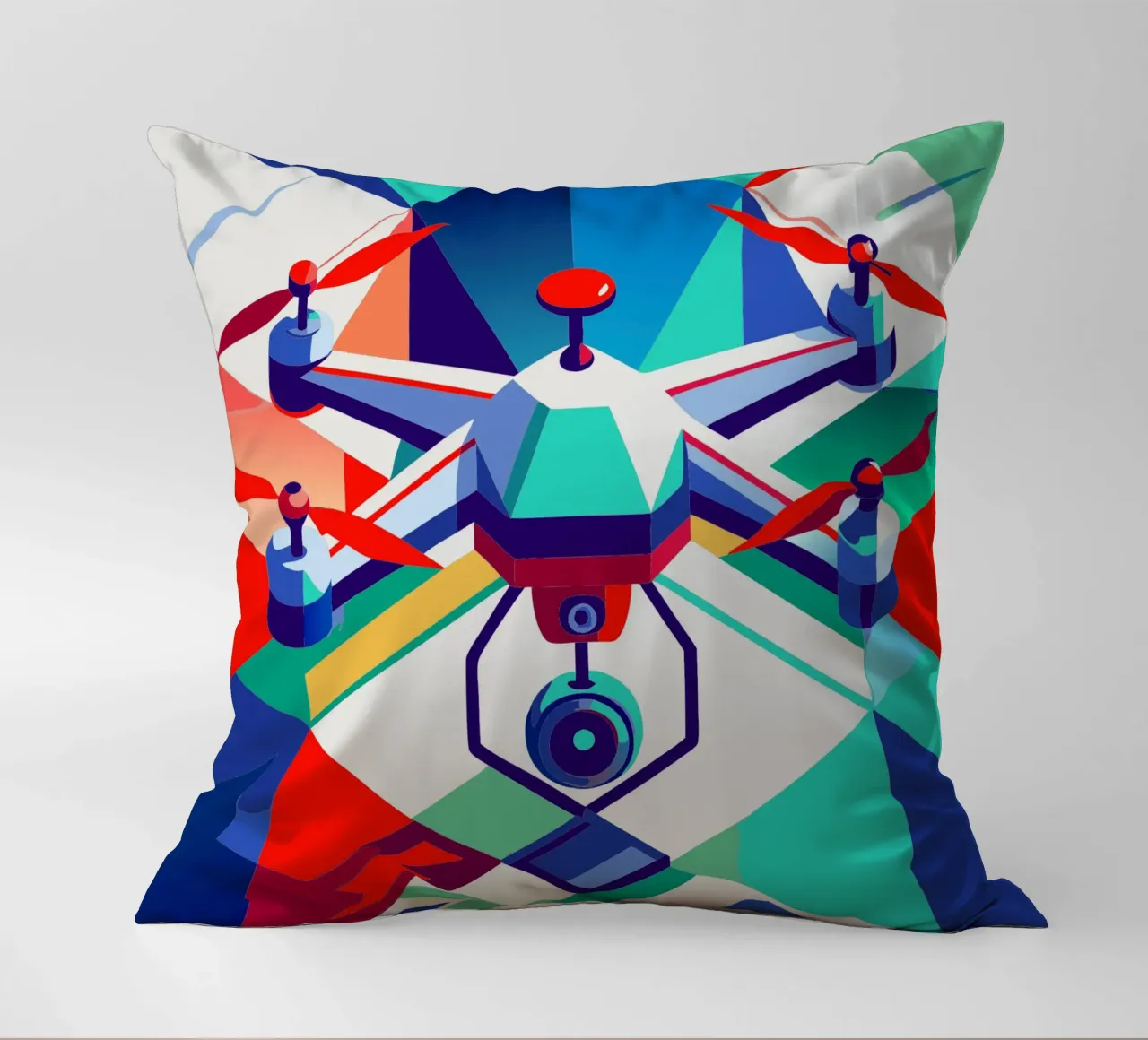 drone vector decorative cushion by Elfath