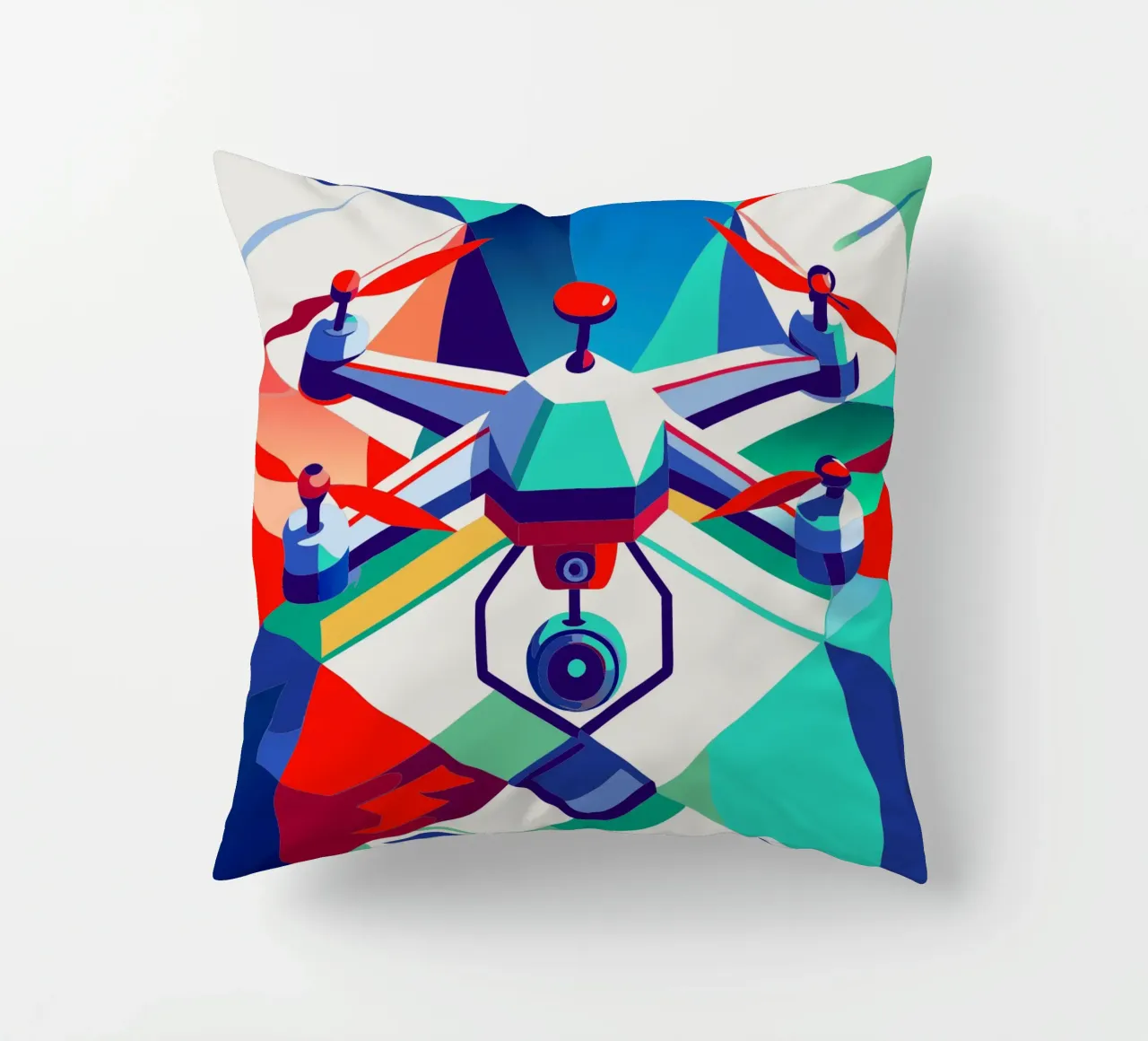 drone vector decorative cushion by Elfath