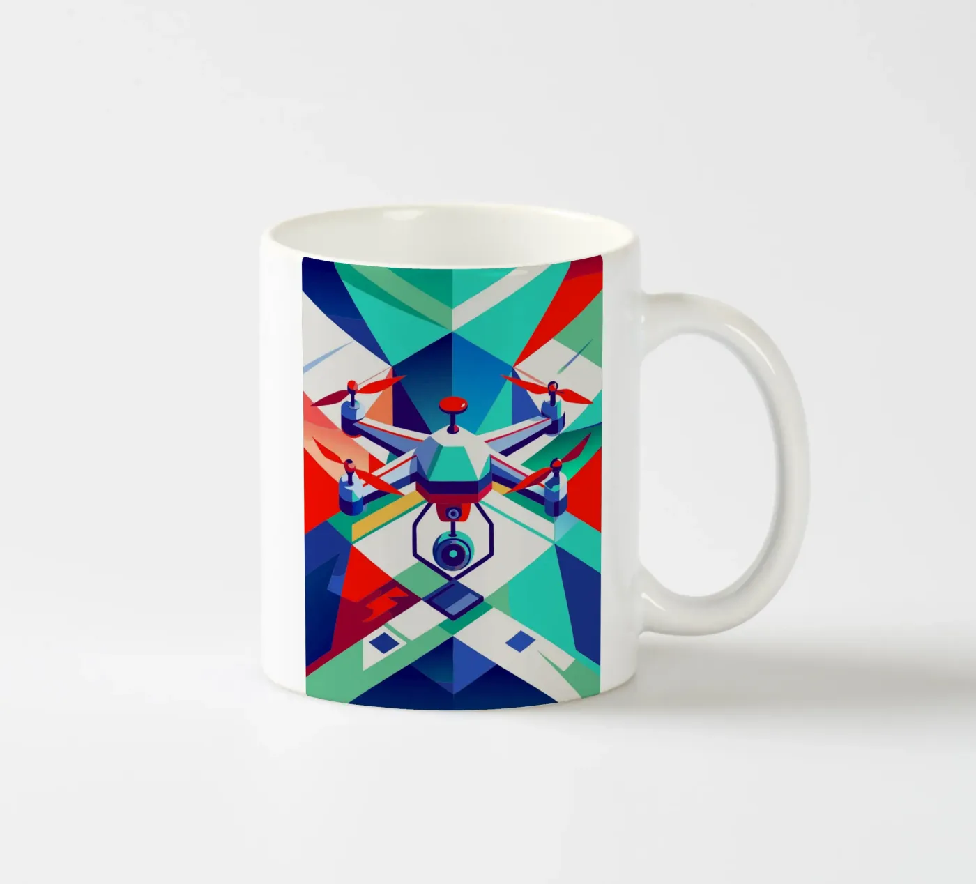 drone vector ceramic mug by Elfath