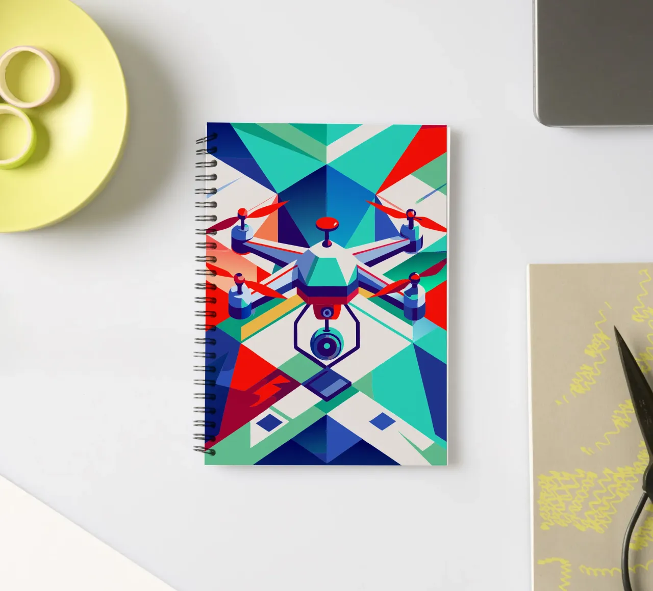 drone vector spiral notebook by Elfath