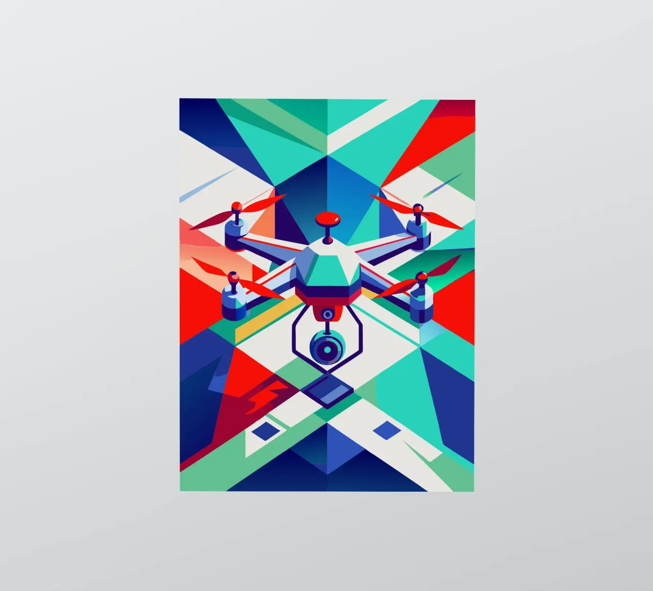 drone vector sticker by Elfath