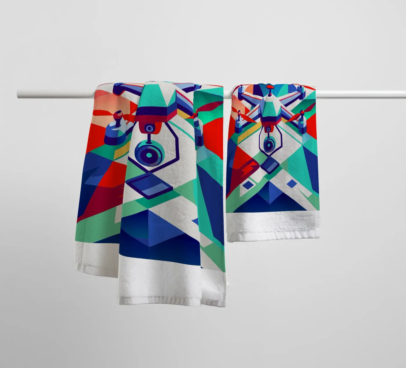 drone vector towel by Elfath