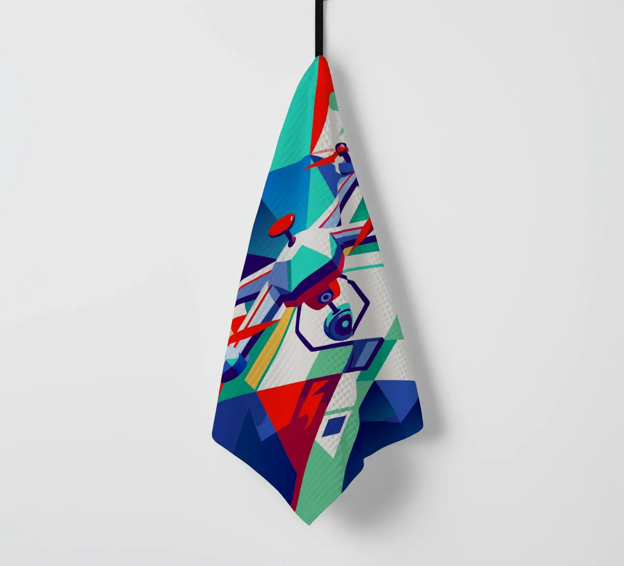 drone vector tea towel by Elfath