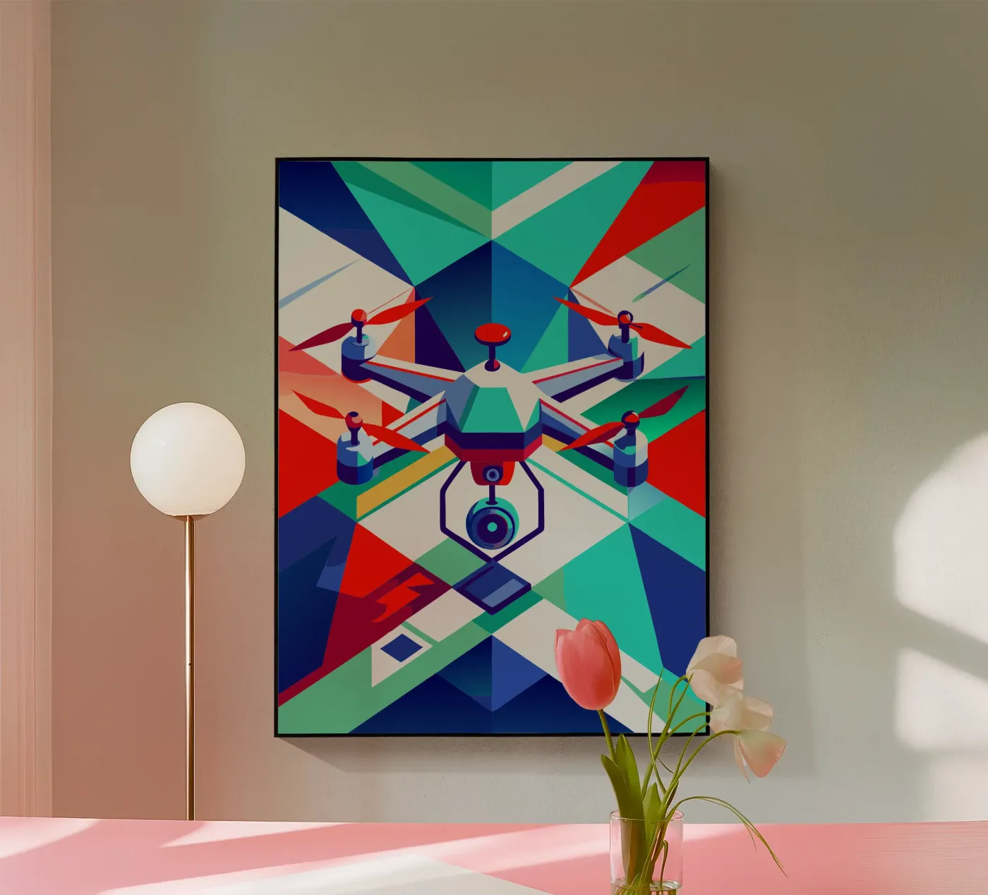 drone vector acryl van Elfath