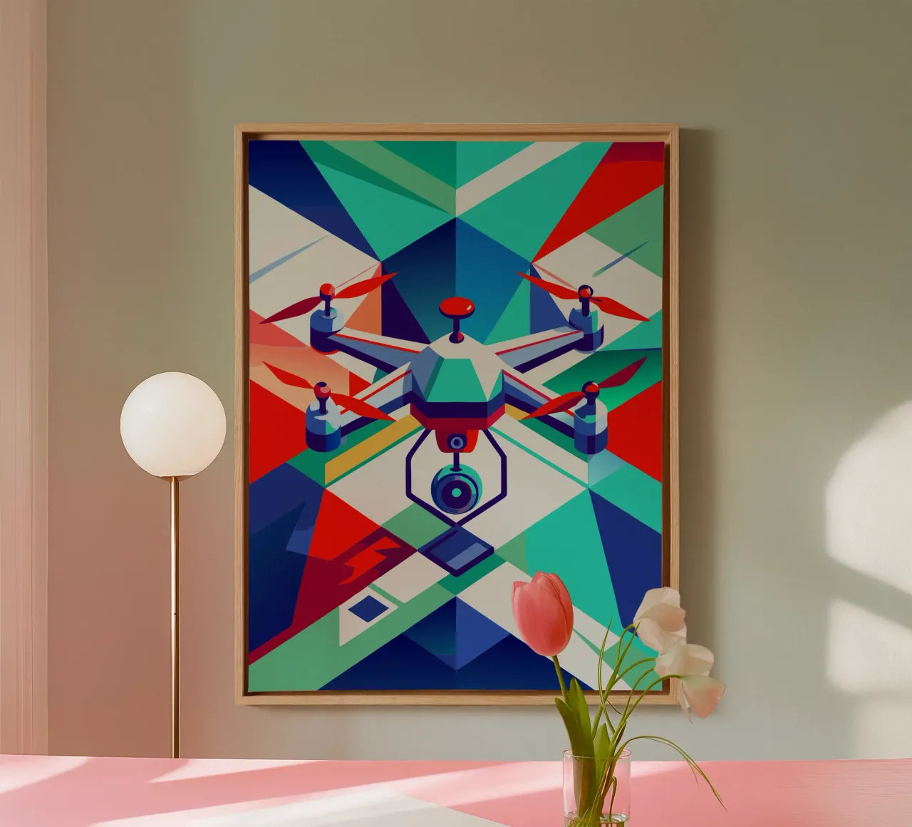 drone vector canvas met Baklijst van Elfath