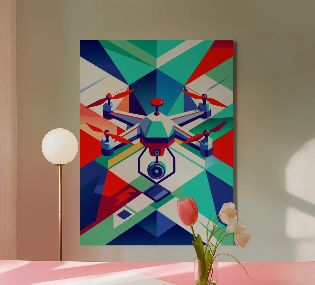 drone vector canvas met Baklijst van Elfath