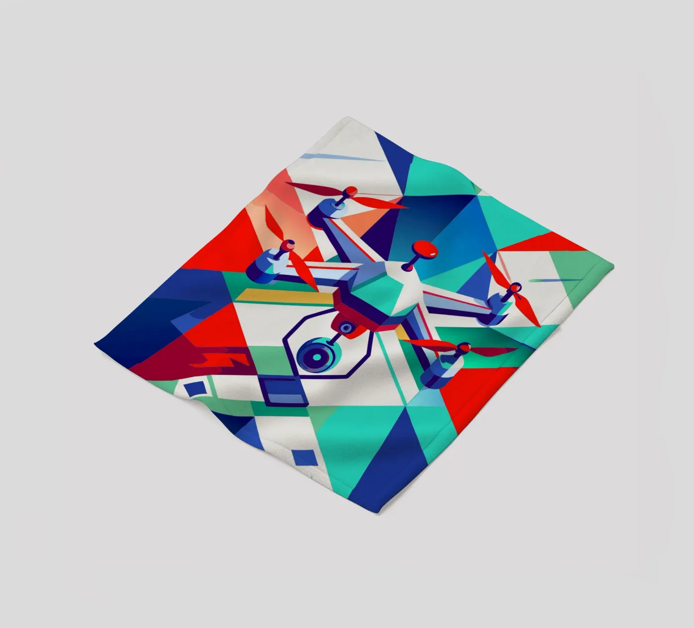 drone vector fleece blanket by Elfath