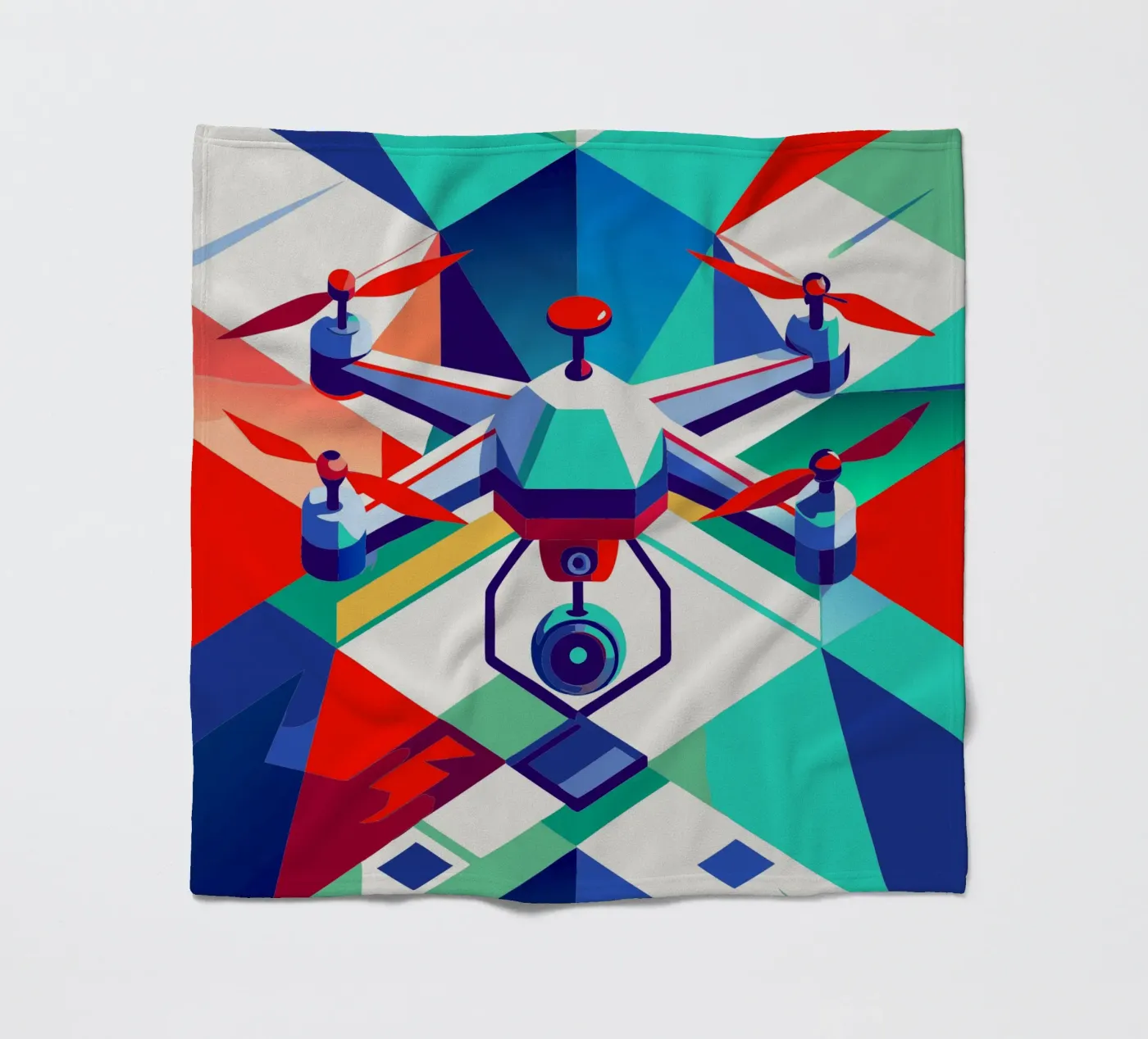 drone vector fleece blanket by Elfath