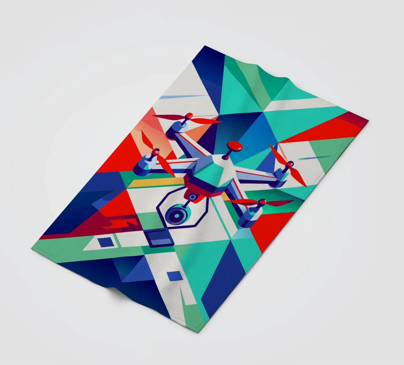 drone vector fleece blanket by Elfath
