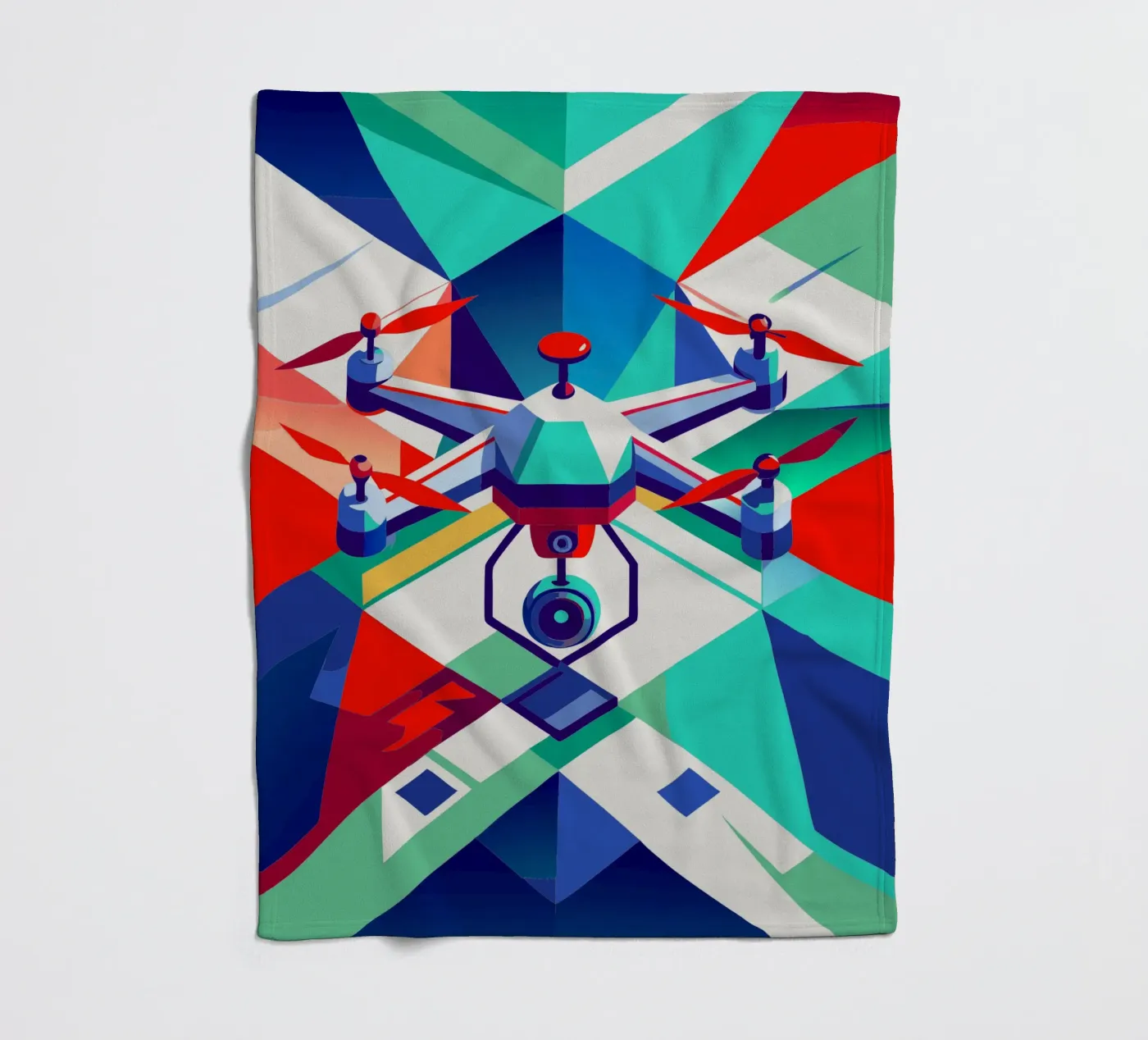 drone vector fleece blanket by Elfath