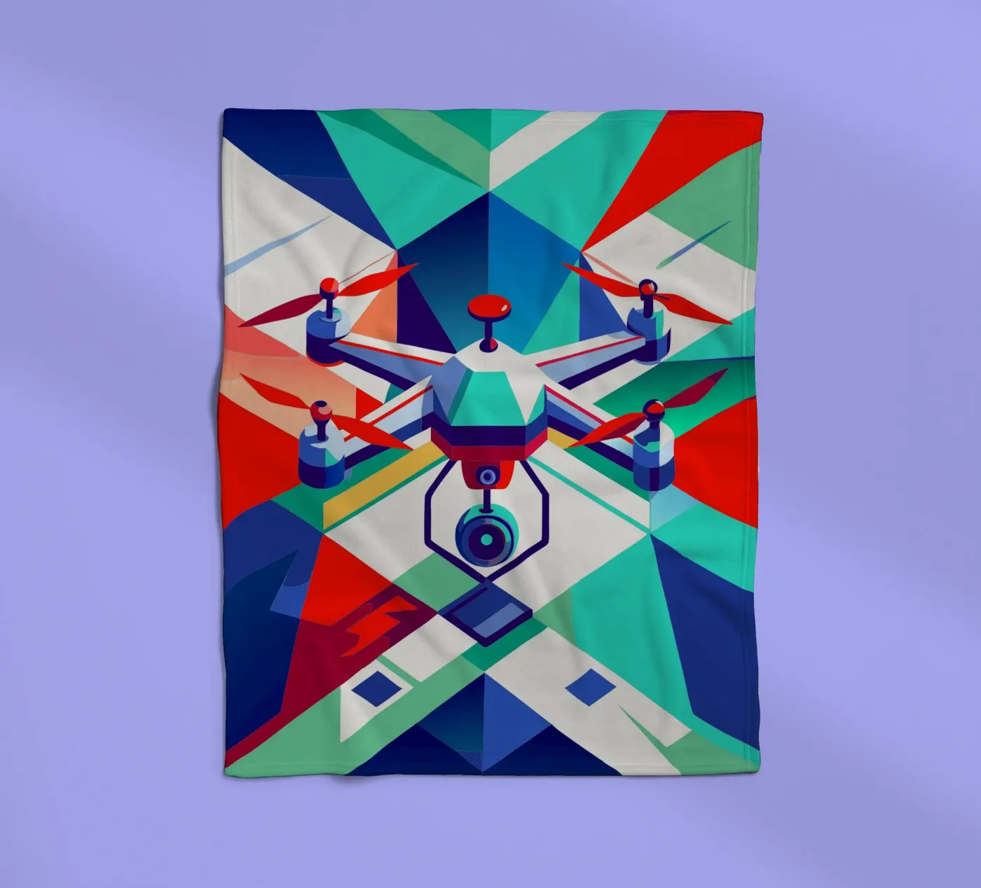 drone vector fleece blanket by Elfath
