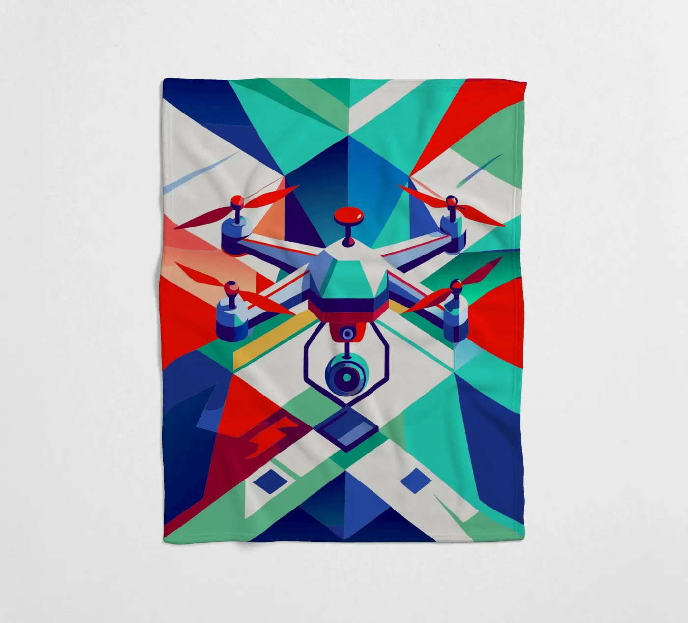 drone vector fleece blanket by Elfath