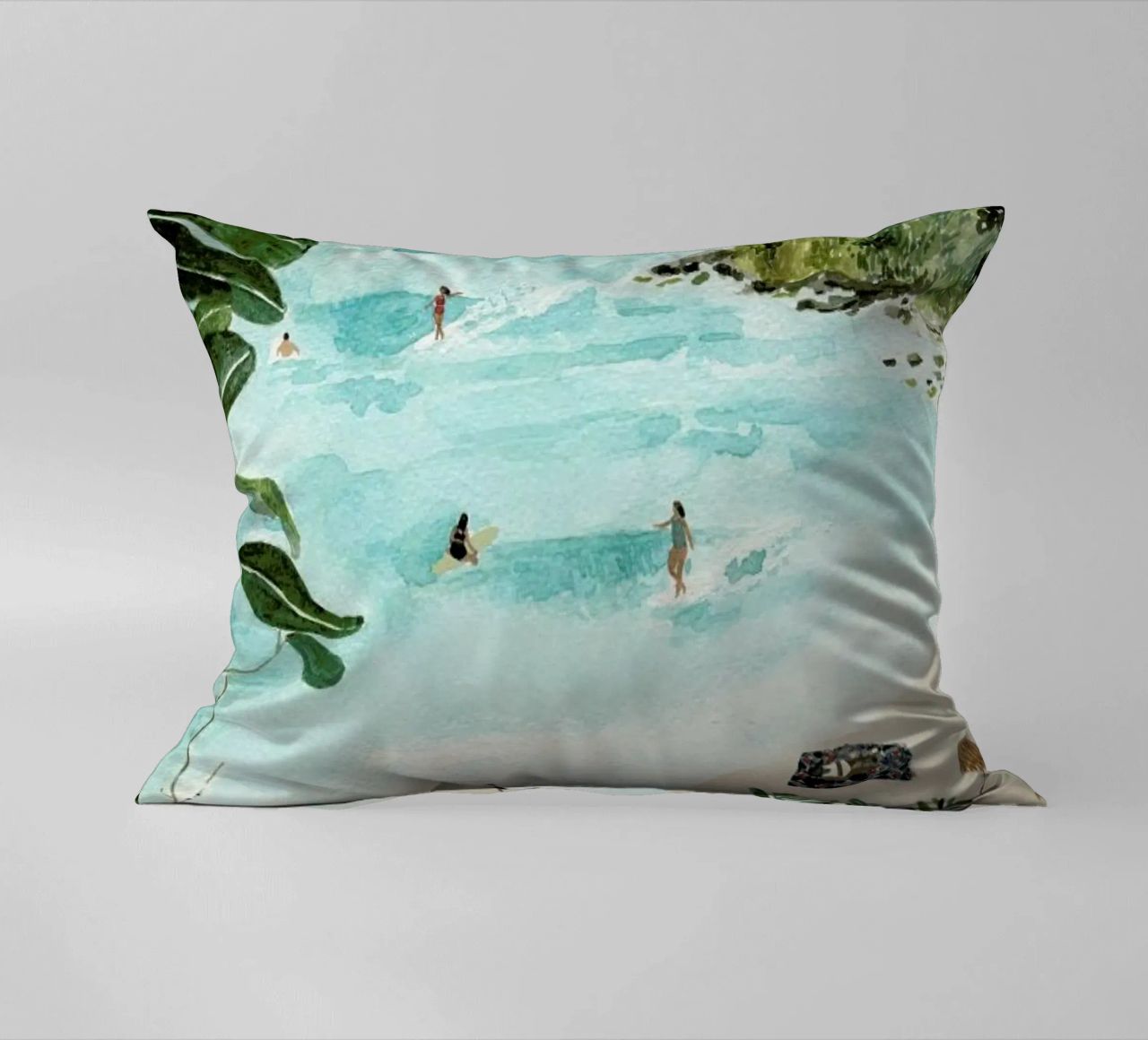 Sunny Beach decorative cushion by Isabelle Vandeplassche