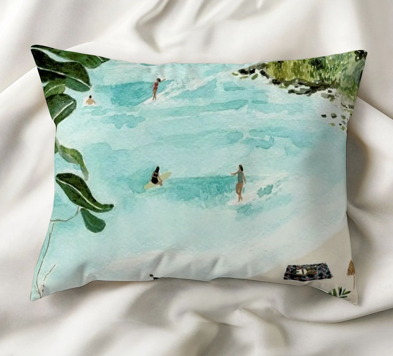 Sunny Beach decorative cushion by Isabelle Vandeplassche