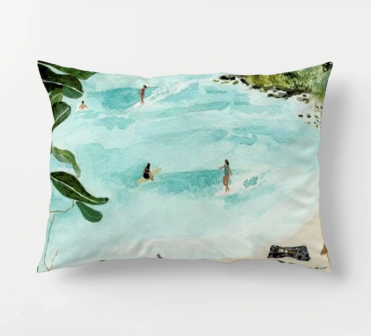 Sunny Beach decorative cushion by Isabelle Vandeplassche