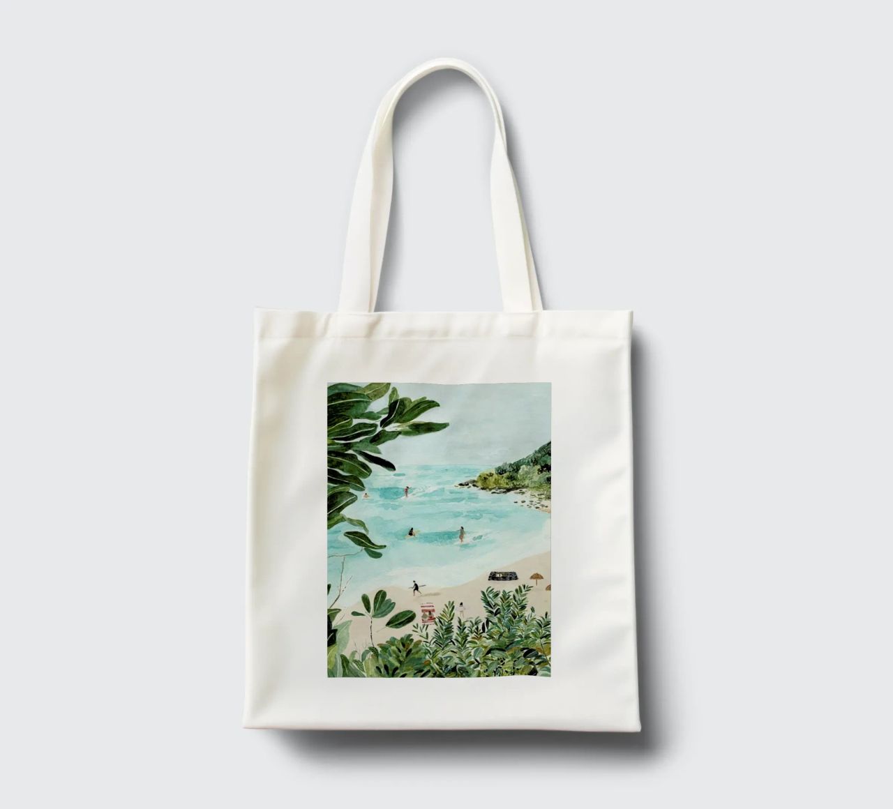 Sunny Beach Jutebeutel von Isabelle Vandeplassche