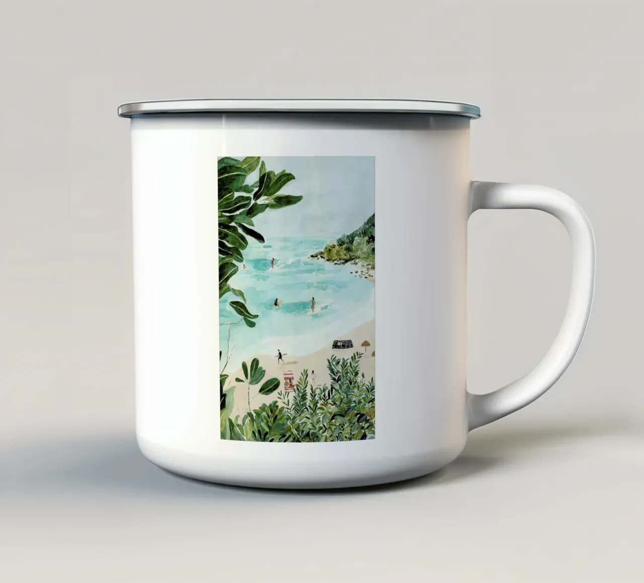 Sunny Beach tazza in smalto da Isabelle Vandeplassche