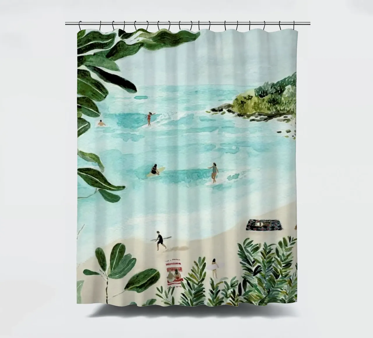 Sunny Beach tenda da doccia da Isabelle Vandeplassche