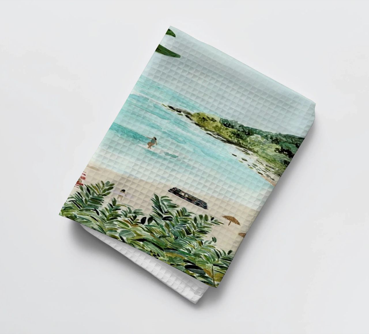 Sunny Beach Geschirrtuch von Isabelle Vandeplassche