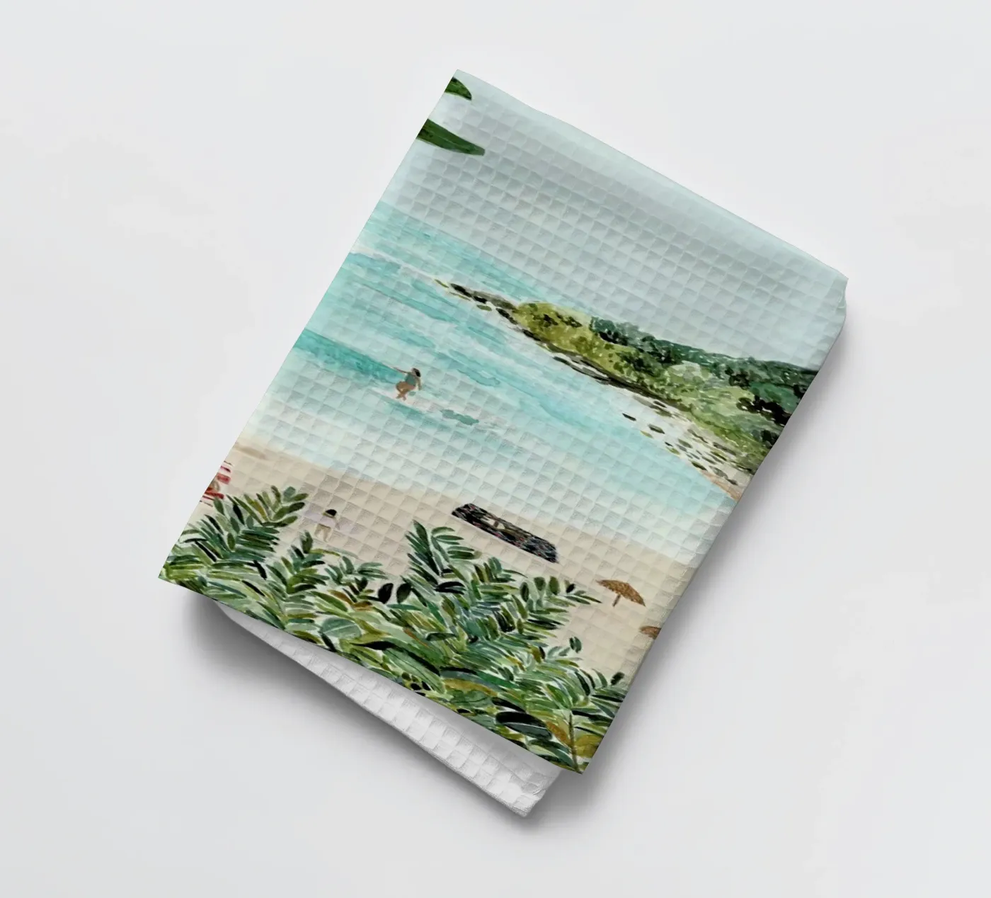 Sunny Beach theedoek van Isabelle Vandeplassche