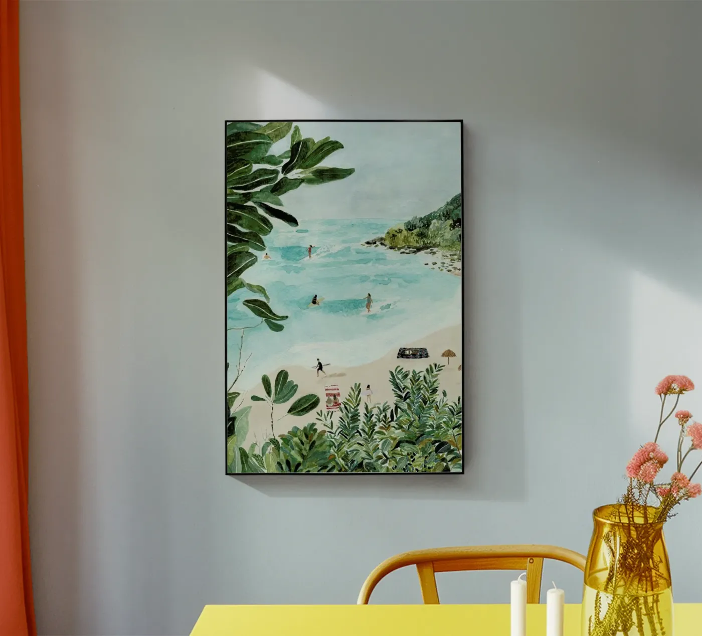 Sunny Beach acrylic glass by Isabelle Vandeplassche