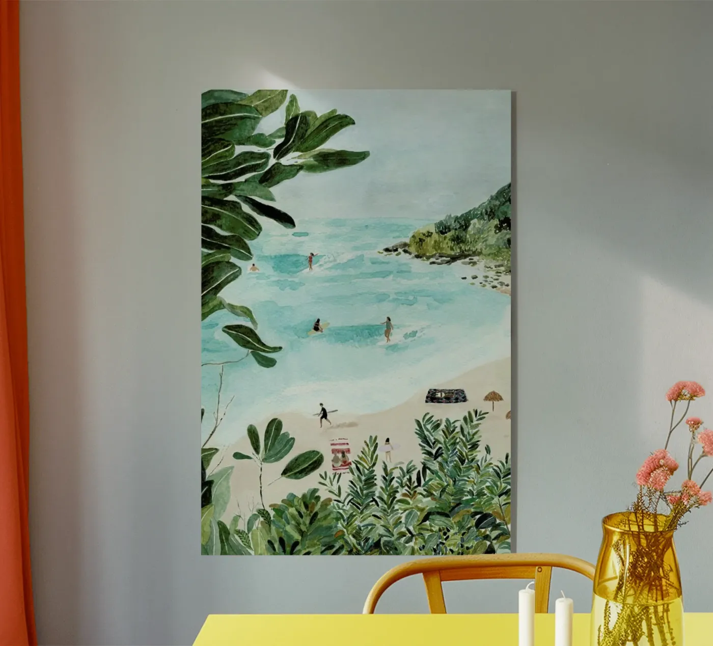 Sunny Beach acrylic glass by Isabelle Vandeplassche